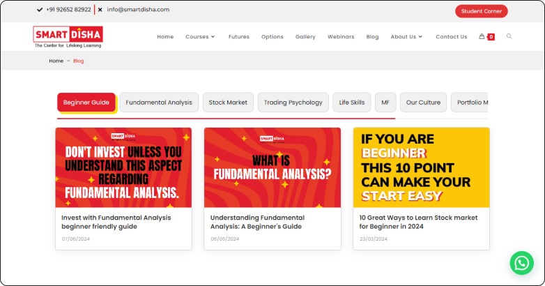blog section